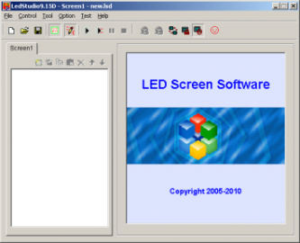 Logiciel led studio poour controler et configurer un ecran led en linsn (carte d'envoi et reception)